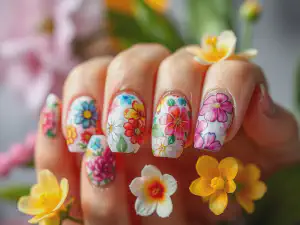 20+ Flower Nail Designs to Make You Bloom